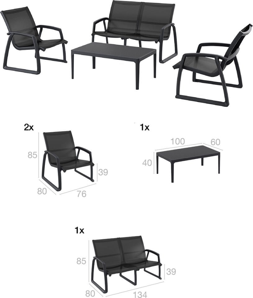 SİESTA PASİFİC KOLLU SALON TAKIMI