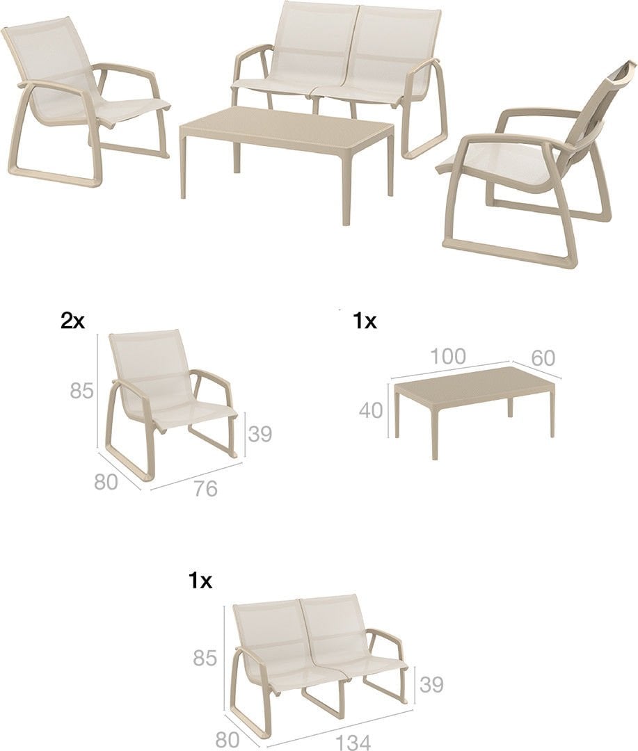 SİESTA PASİFİC KOLLU SALON TAKIMI