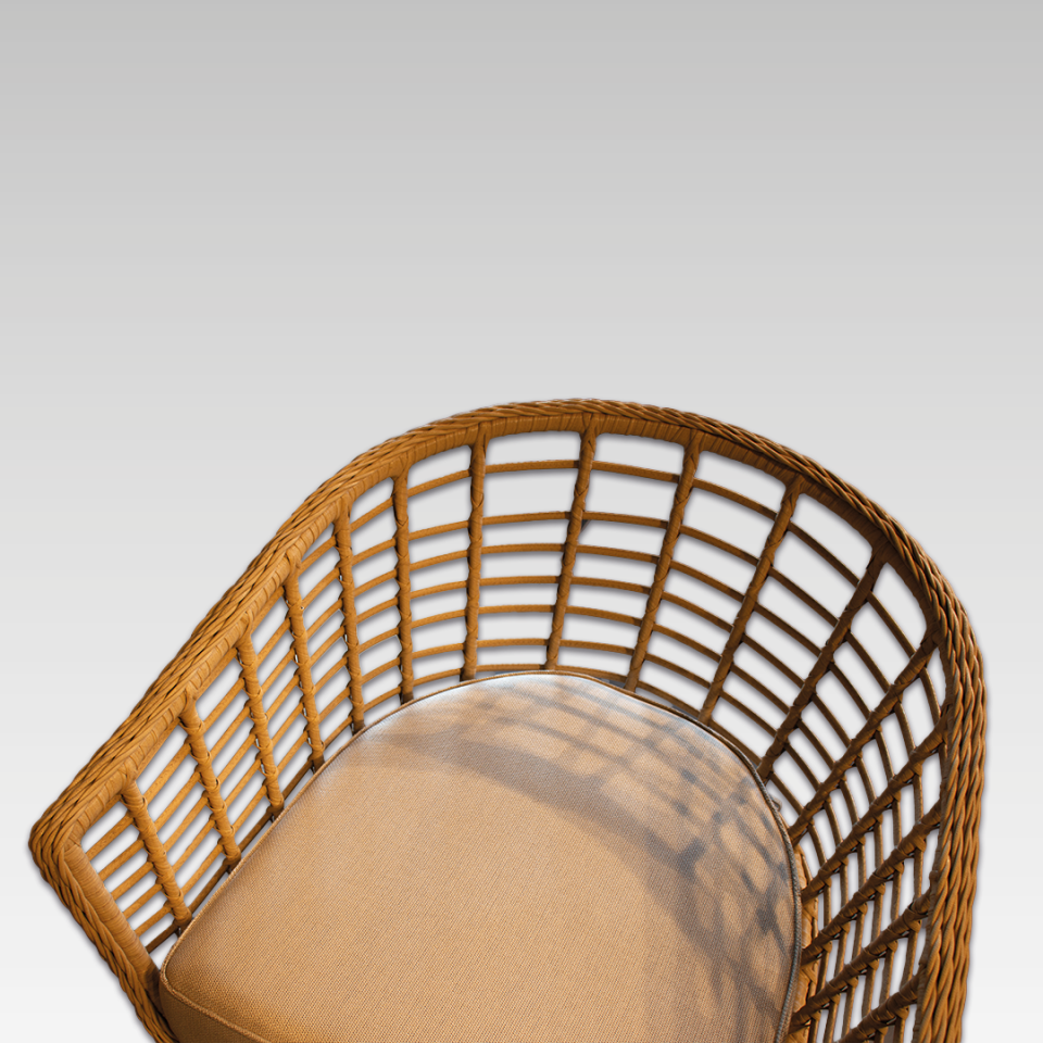 Ecolux RODOS 3+1+1 Cam Sehpalı Rattan Bahçe Balkon Oturma Grubu