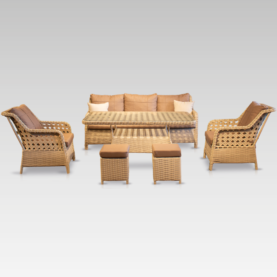 Ecolux ALTO 3+1+1 +2 PUF LARGE Oturma Grubu