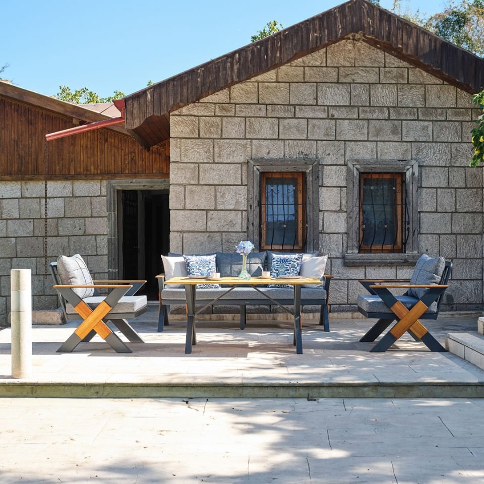 Ecolux LOTUS 3+1+1  Alüminyum Oturma Grubu