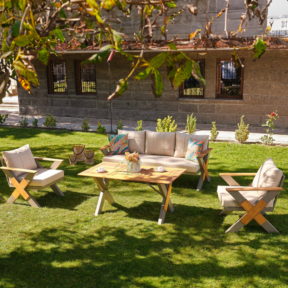 Ecolux LOTUS 3+1+1  Alüminyum Oturma Grubu