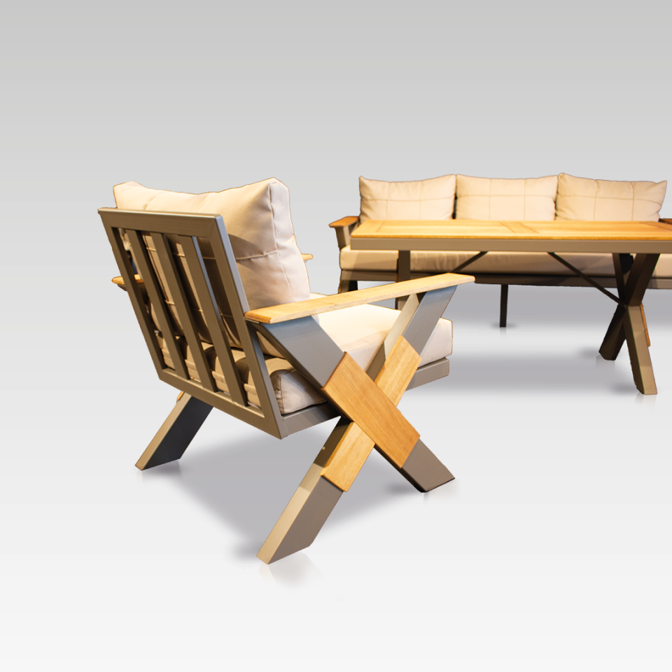 Ecolux LOTUS 3+1+1  Alüminyum Oturma Grubu