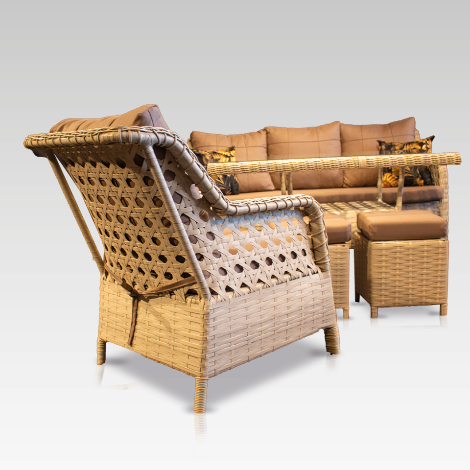 Ecolux ALTO ORTA BOY 3+1+1 Rattan Oturma Grubu