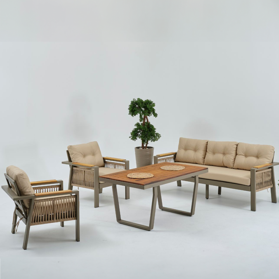 Ecolux LARİSSA Aluminyum Bahçe Oturma Grubu