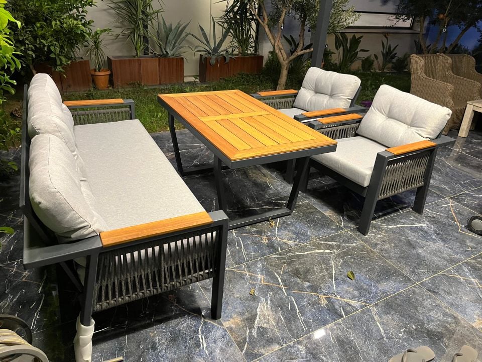 Ecolux LARİSSA Aluminyum Bahçe Oturma Grubu