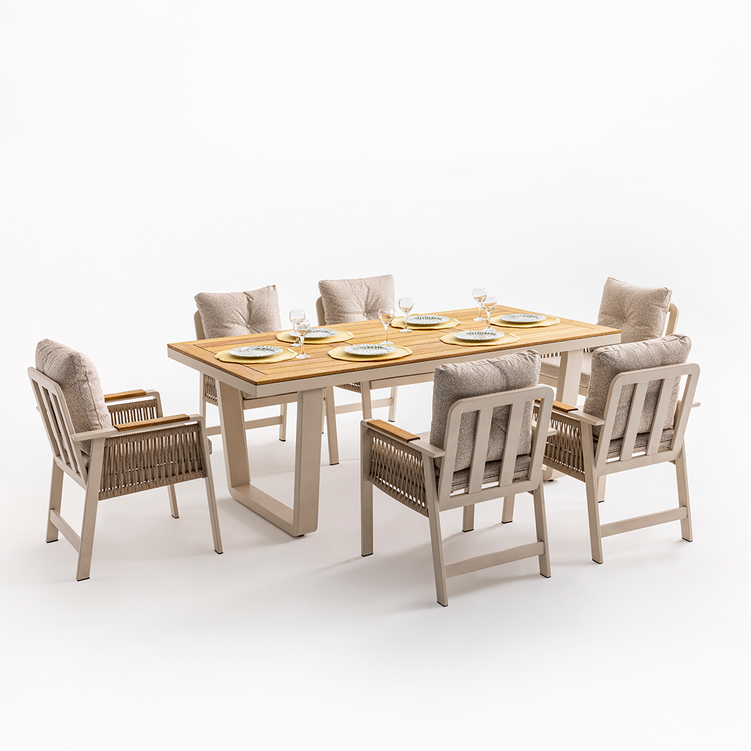 Ecolux ARTEMİS 6 Kişilik Bahçe Yemek Takımı