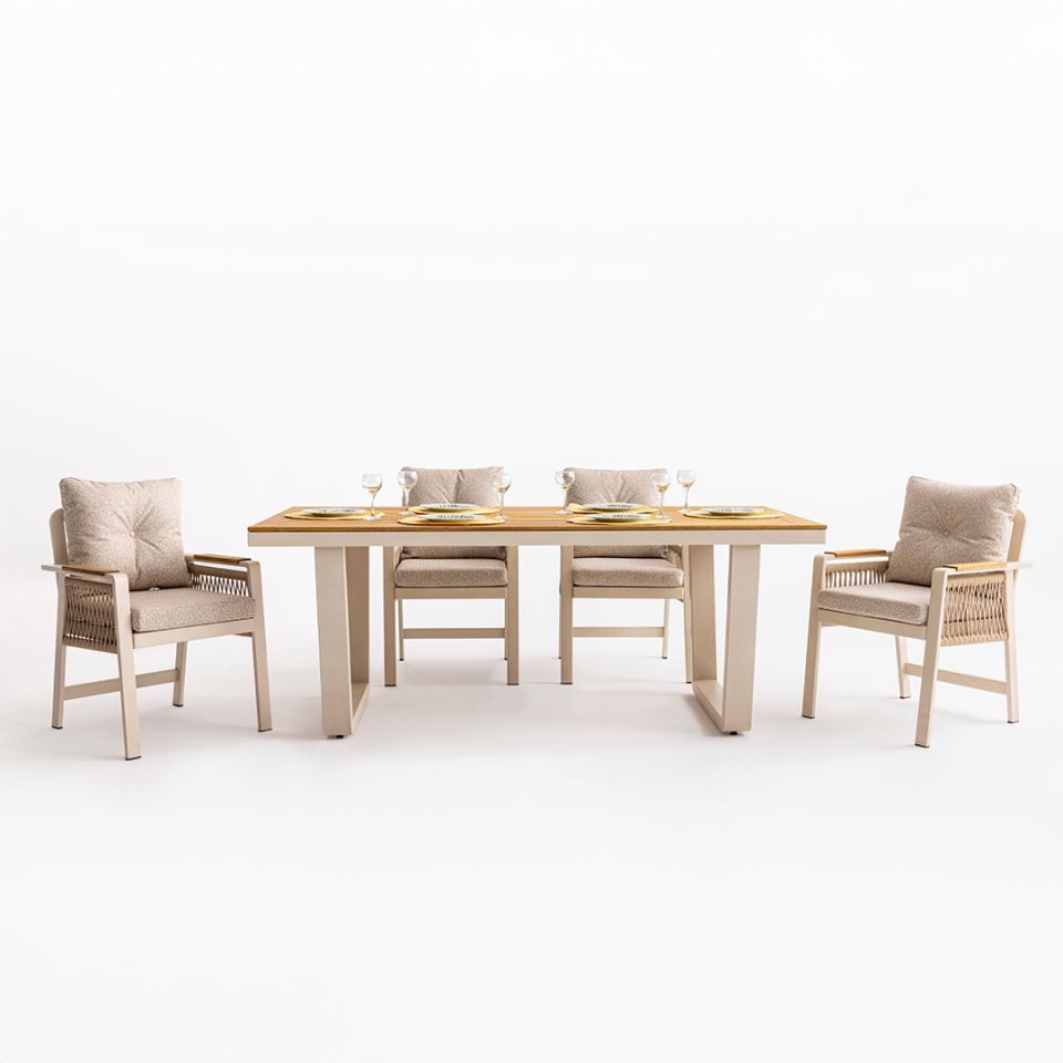 Ecolux ARTEMİS 6 Kişilik Bahçe Yemek Takımı