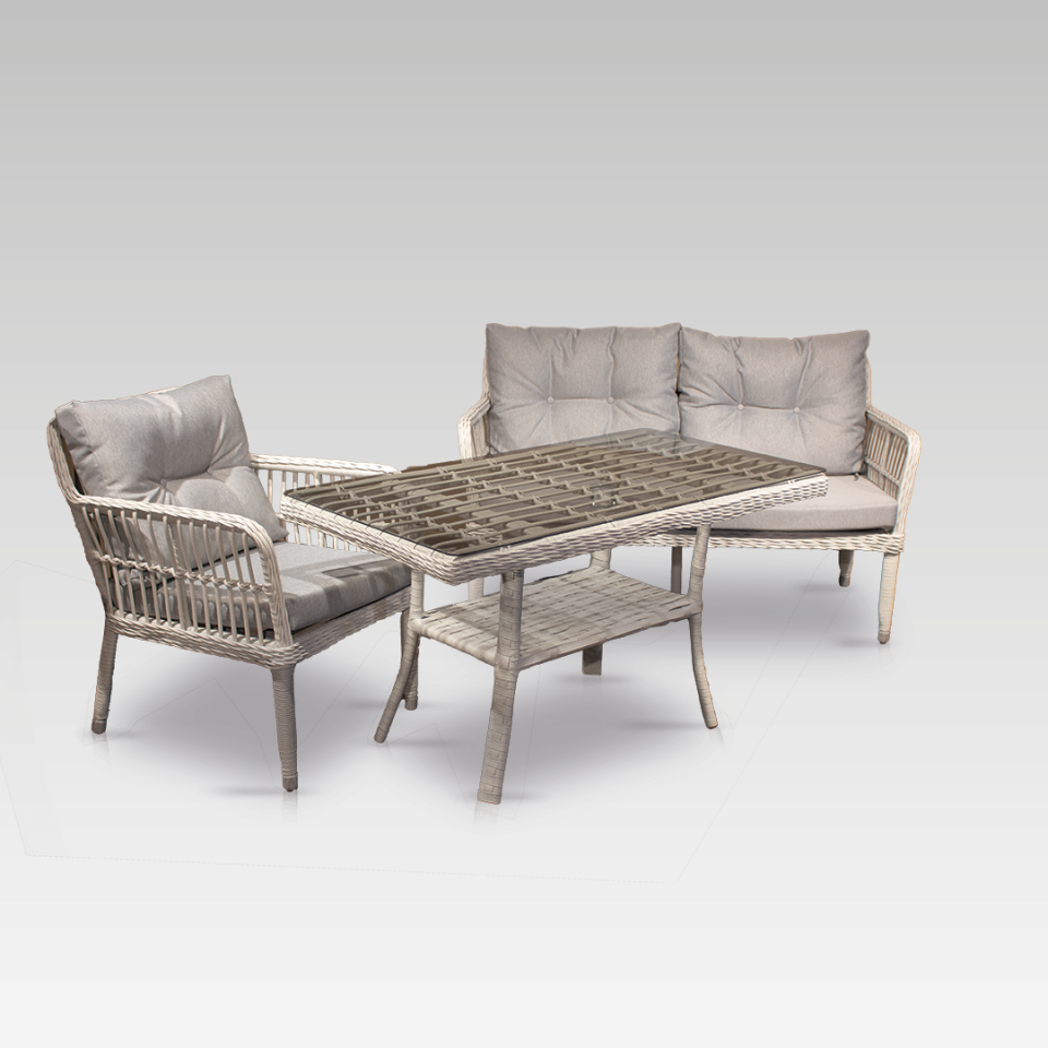 Ecolux MİDİLLİ MİNİ 2-1-1 Rattan Bahçe Oturma Grubu