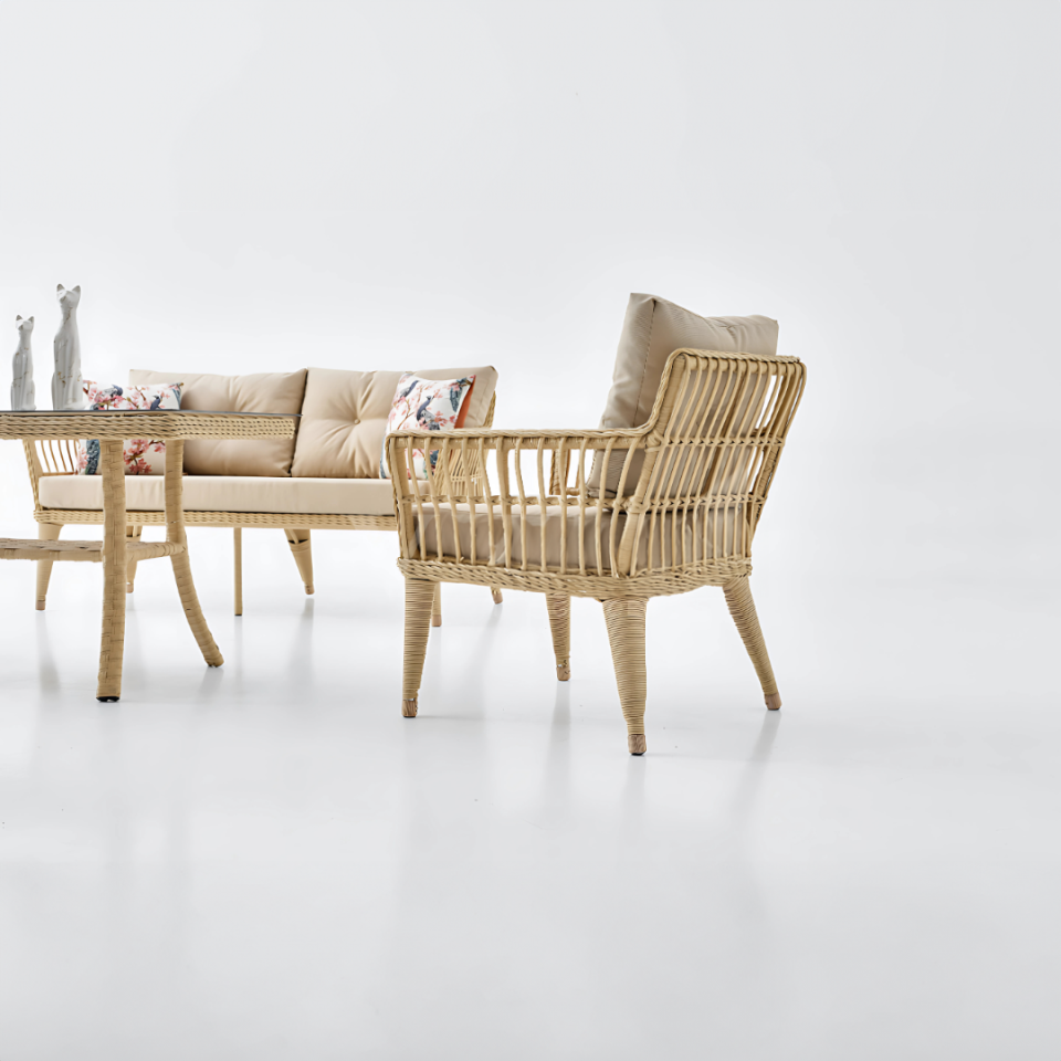 Ecolux MİDİLLİ MİNİ 2-1-1 Rattan Bahçe Oturma Grubu