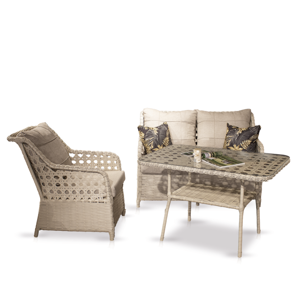Ecolux ALTO 2+1+1 Rattan Bahçe Balkon Oturma Grubu