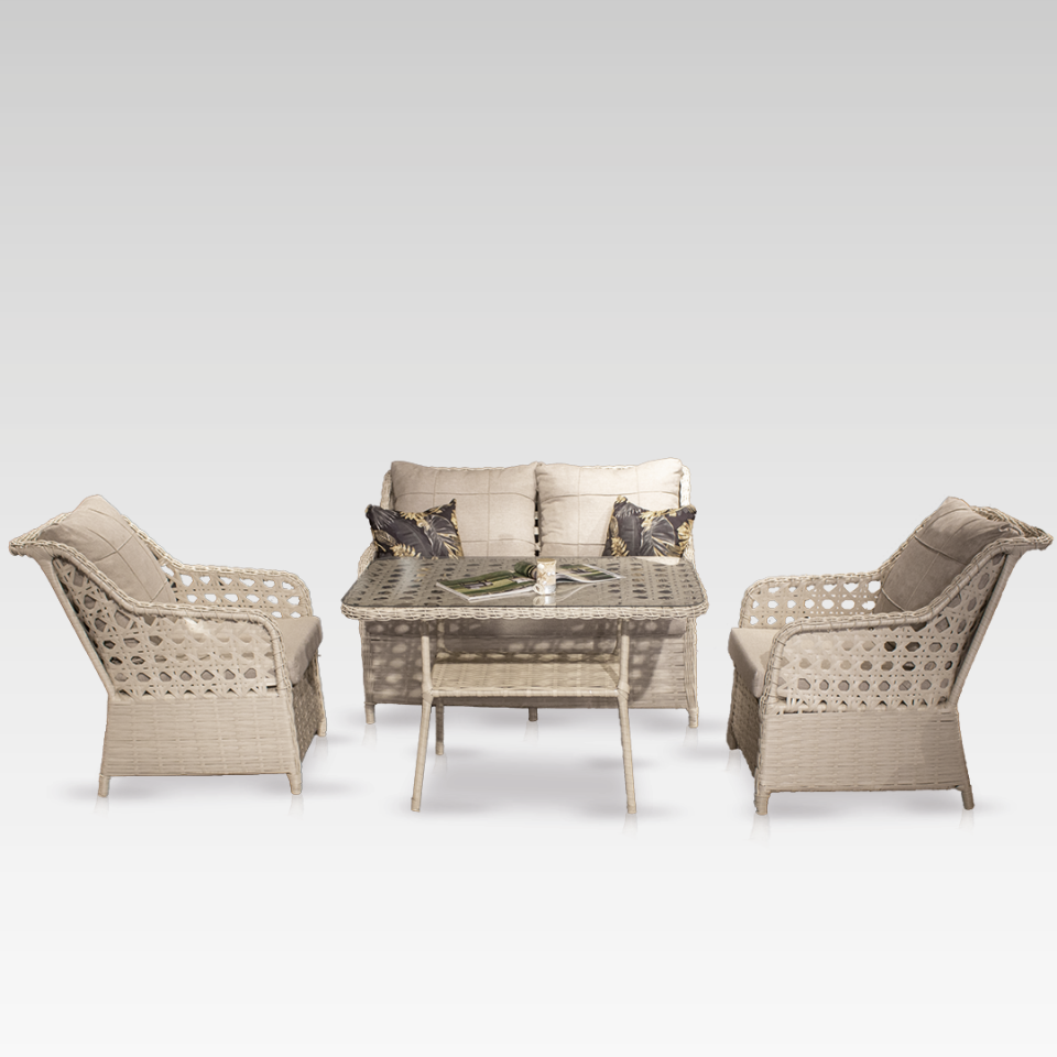 Ecolux ALTO 2+1+1 Rattan Bahçe Balkon Oturma Grubu