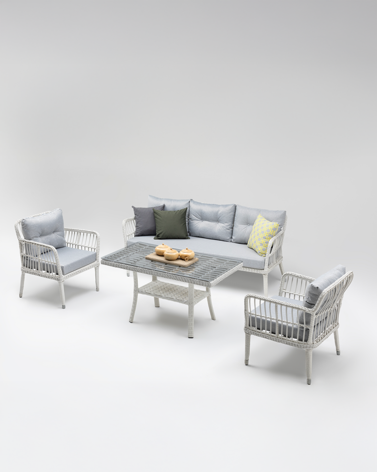 Ecolux MIDILLI MIDI 3-1-1 Rattan Bahçe Balkon Oturma Grubu