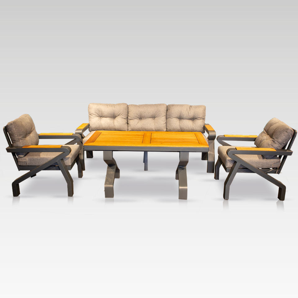 Ecolux CASABLANCA Alüminyum 3-1-1 Bahçe & Balkon Oturma Grubu