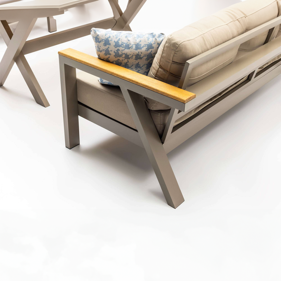 Ecolux MADRID Alüminyum Profilli İreco Masalı Köşe Takımı