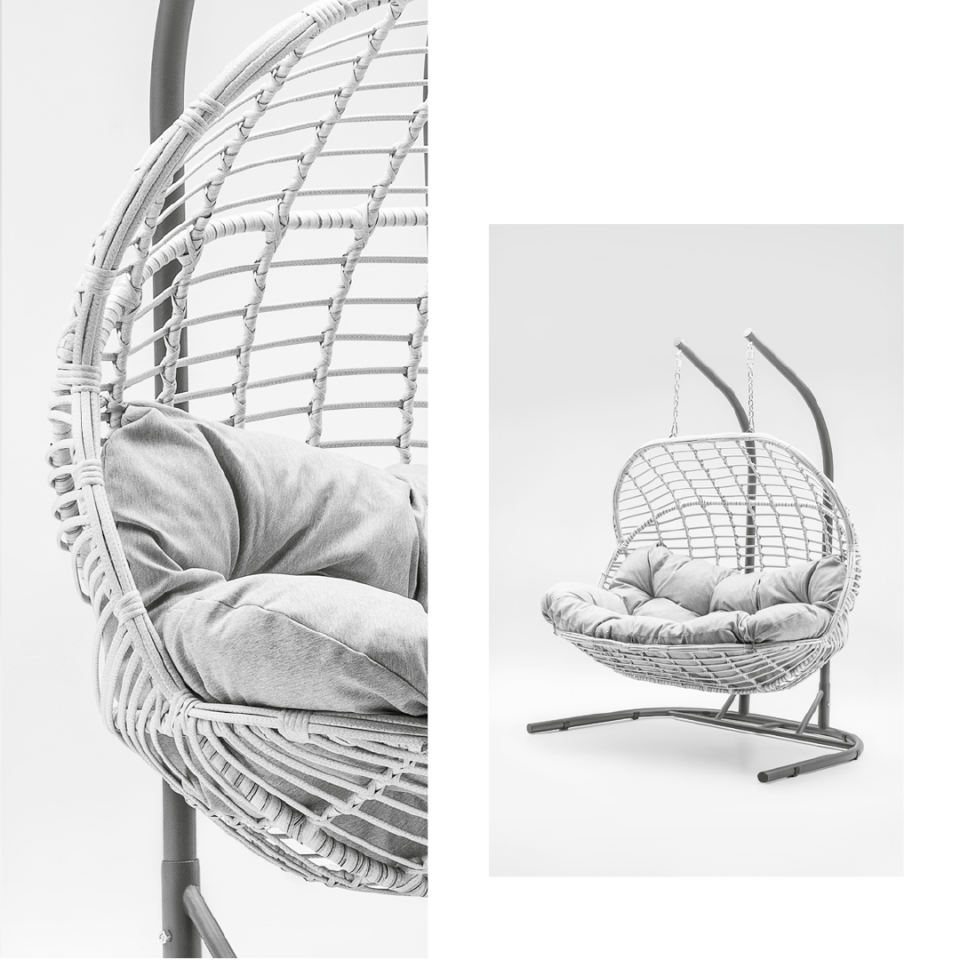 Ecolux OSCAR 2 Lİ Rattan Salıncak