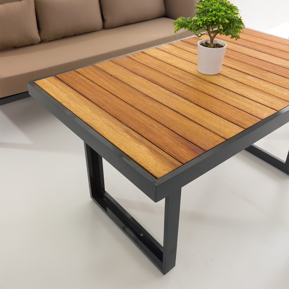 Ecolux TOFINO 2+1+1 Alumınyum Profilli Bahçe Balkon Oturma Grubu