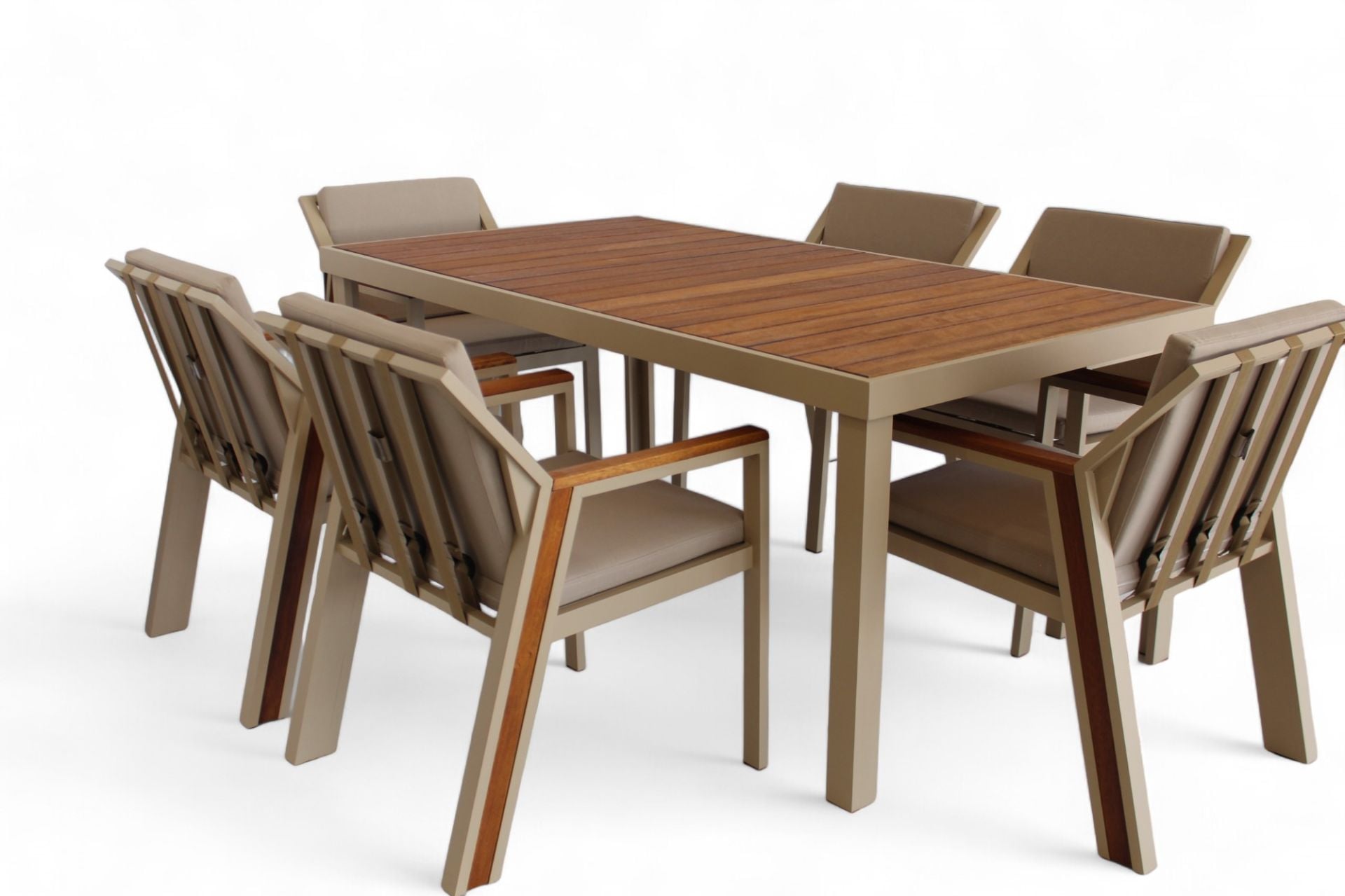 Ecolux SIENNA 6 Kişilik Alüminyum Yemek Masası