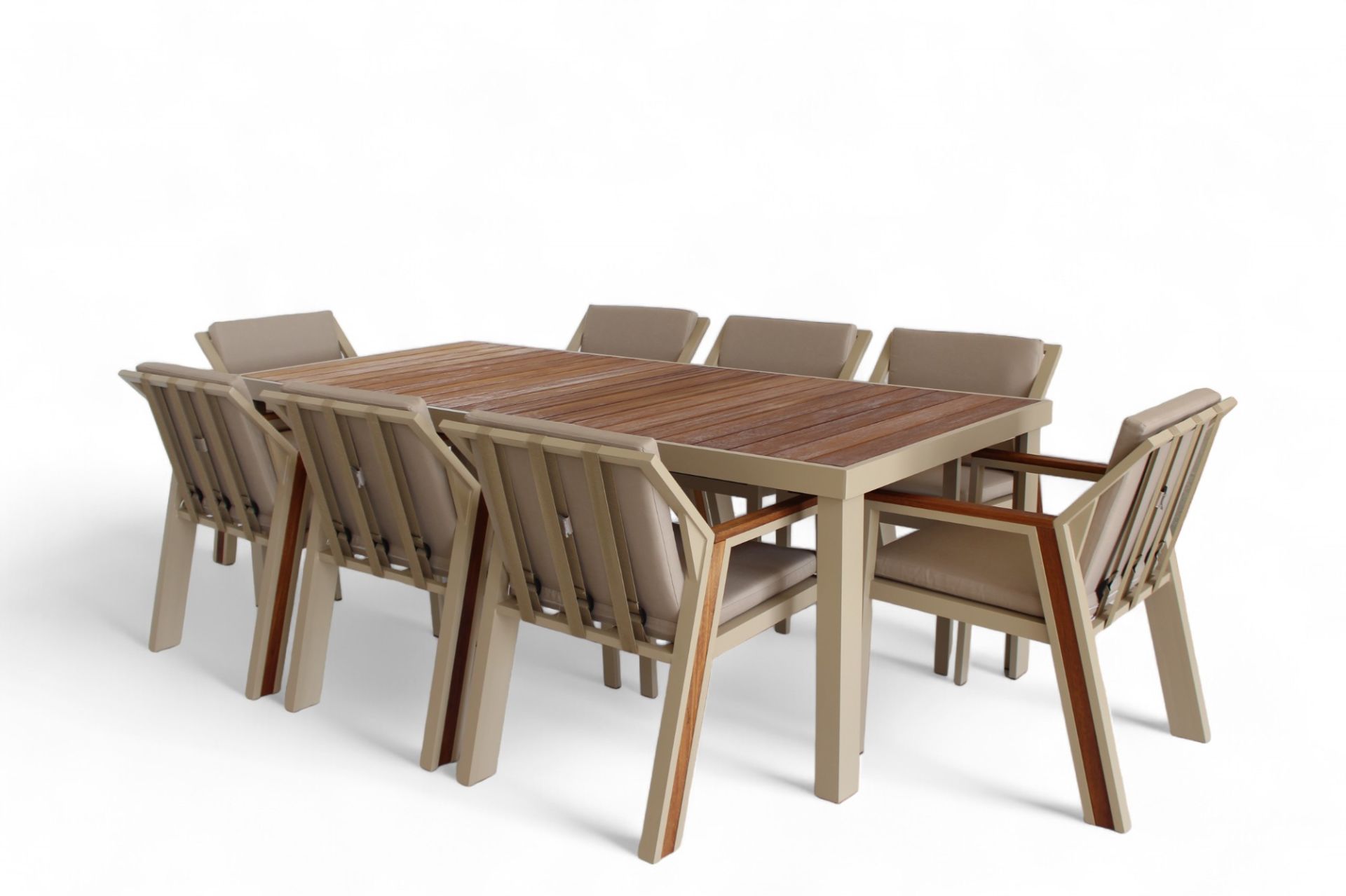 Ecolux SIENNA 8 Kişilik Alüminyum Yemek Masası