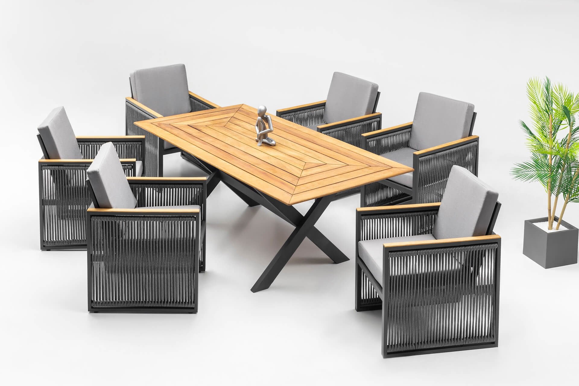 Ecolux ALEX Aluminyum 6 lı Dış Mekan Yemek Takımı