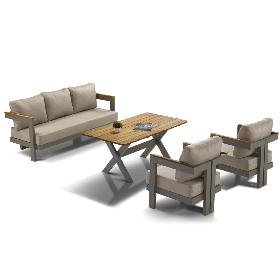 Ecolux TOKYO 3-1-1 Bahçe Balkon Alüminyum Oturma Grubu