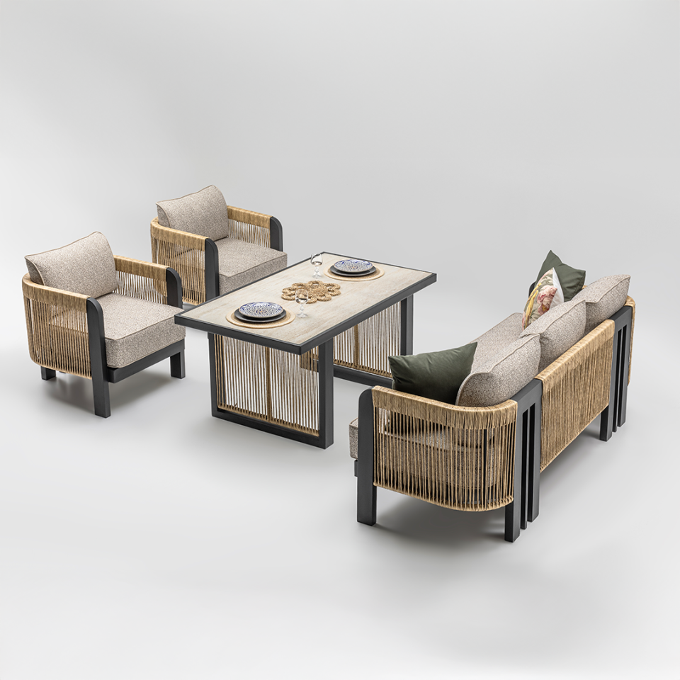 Ecolux ATLAS 3-1-1 Bahçe & Balkon Oturma Grubu