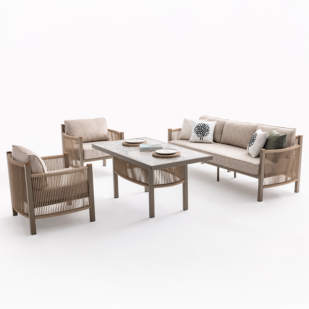 Ecolux COSMO 3-1-1 Bahçe Balkon Oturma Grubu