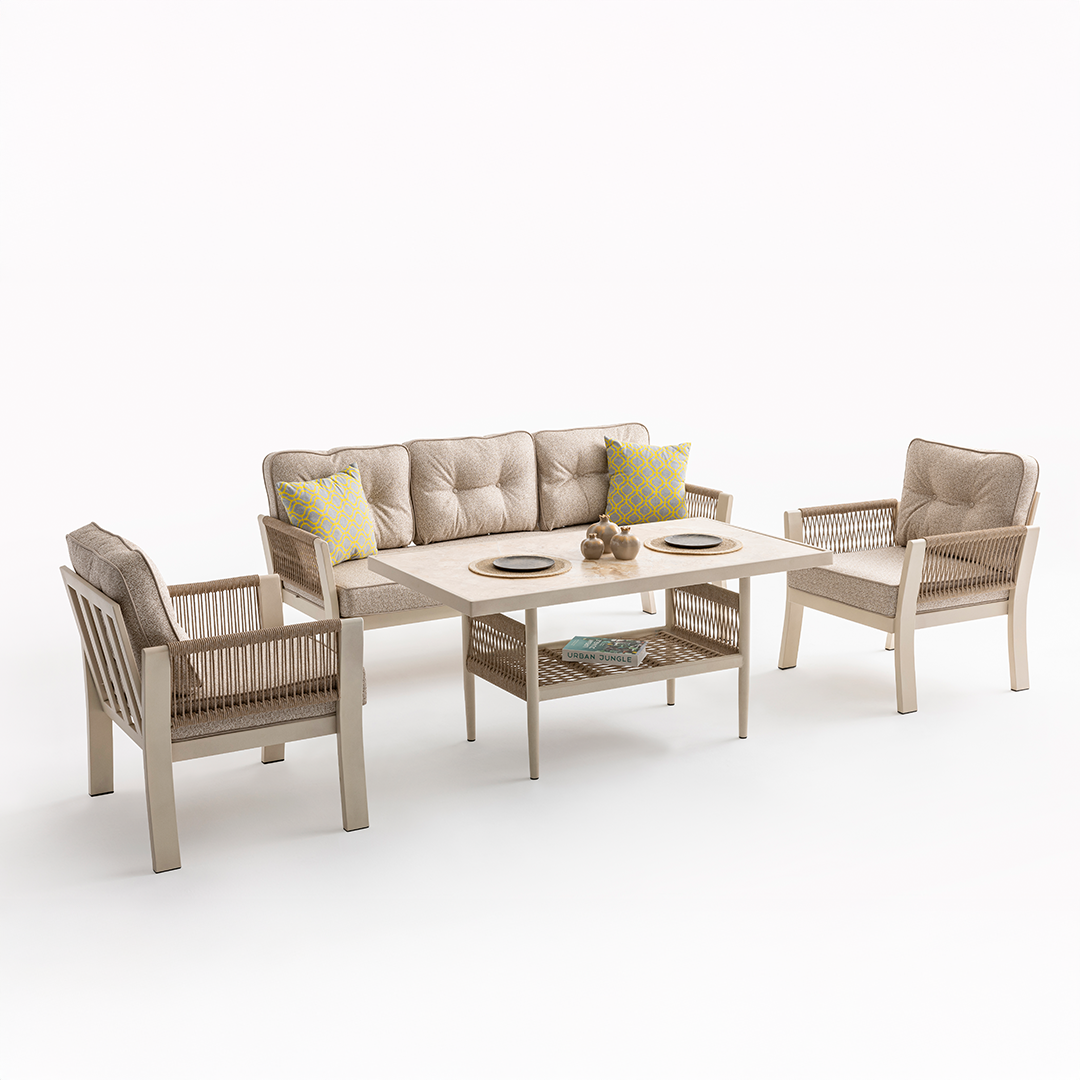 Ecolux ROMA 3-1-1 Bahçe Balkon Oturma Grubu