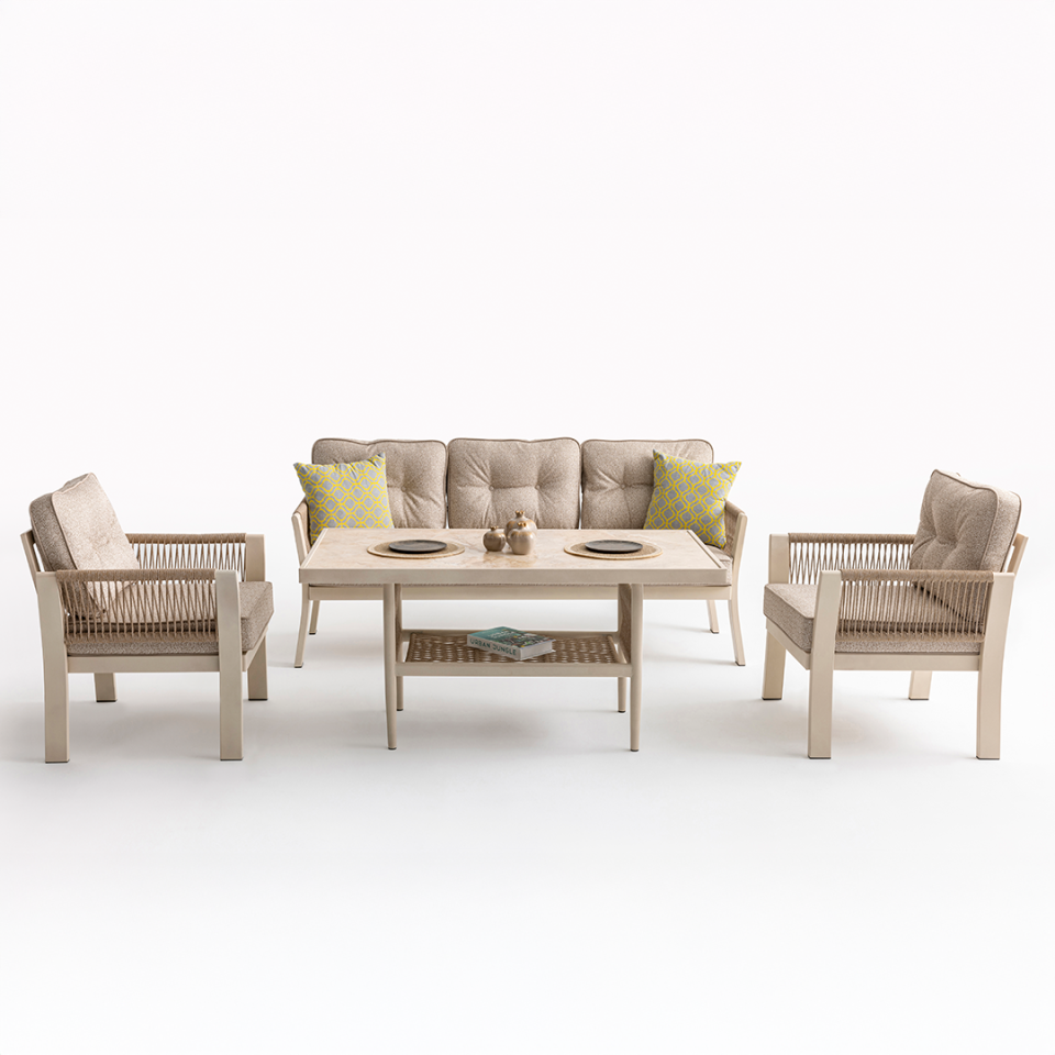 Ecolux ROMA 3-1-1 Bahçe Balkon Oturma Grubu