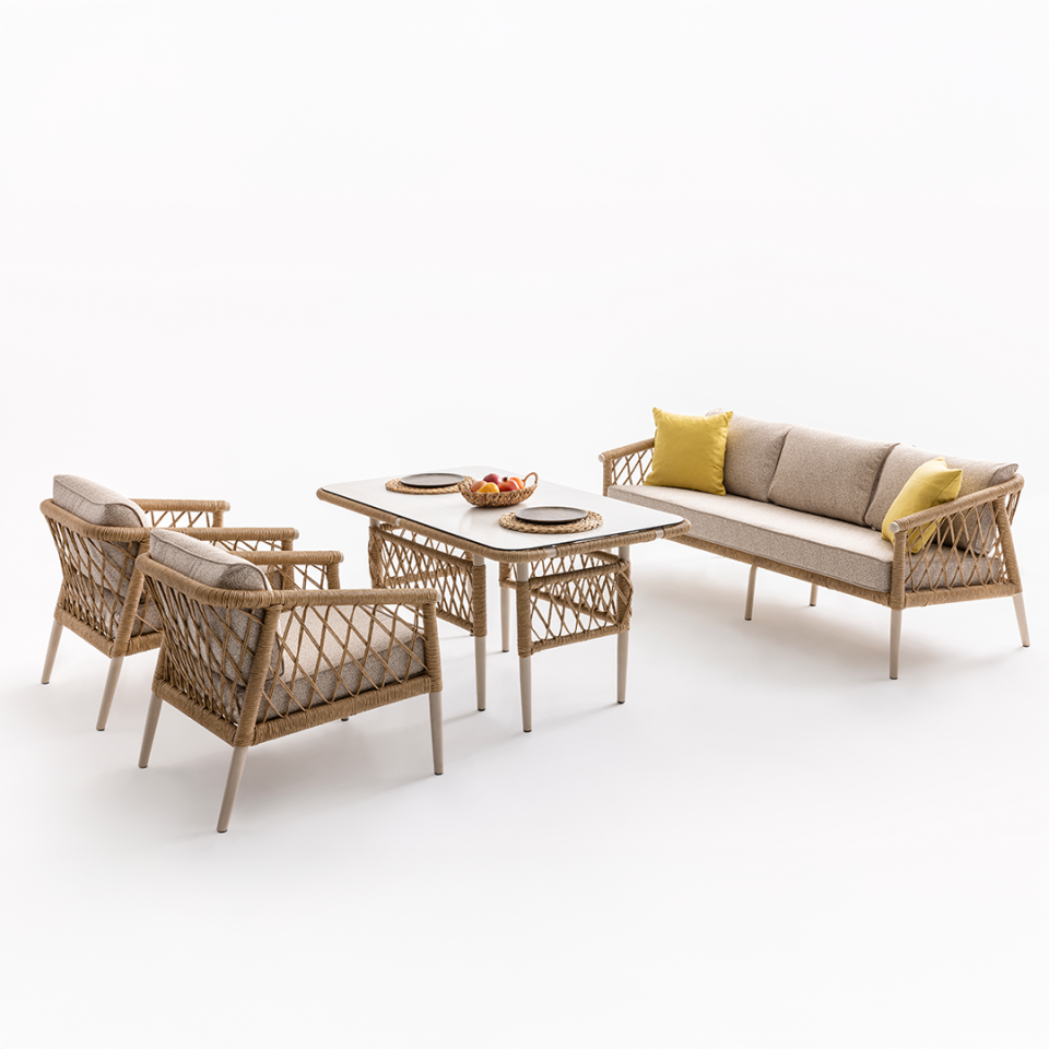 Ecolux LİKYA 3-1-1- Bahçe Balkon Oturma Grubu