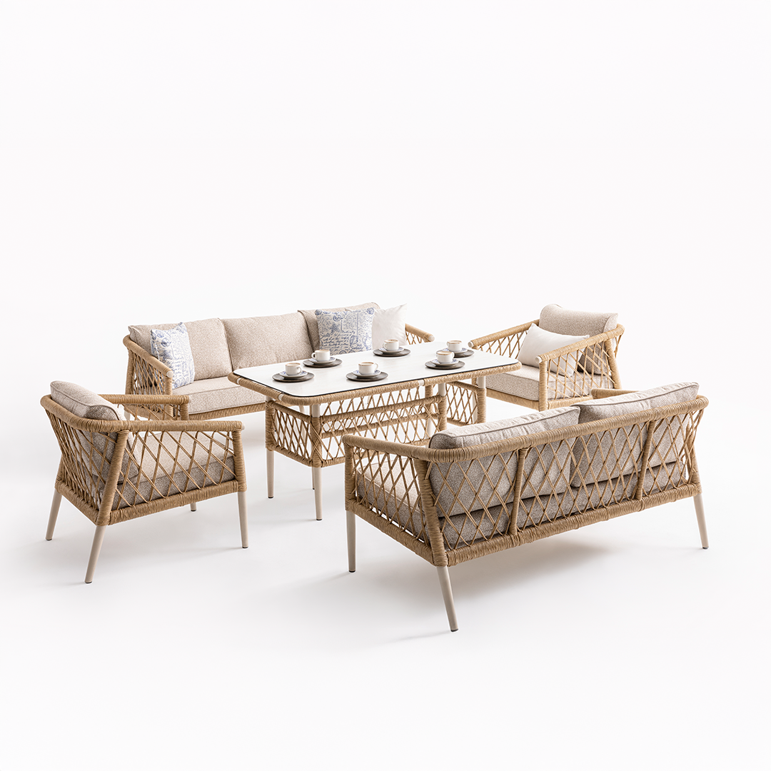 Ecolux LİKYA 3-2-1-1- Bahçe Balkon Oturma Grubu