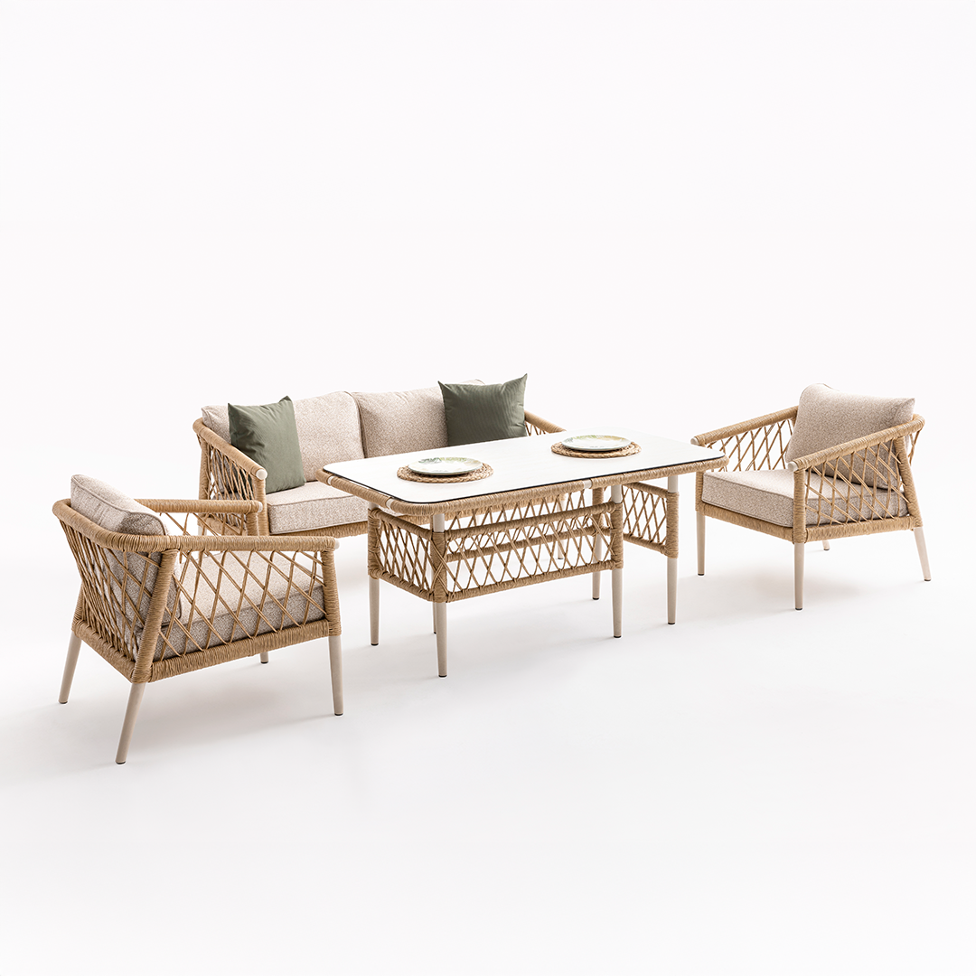 Ecolux LİKYA 2-1-1- Bahçe Balkon Oturma Grubu