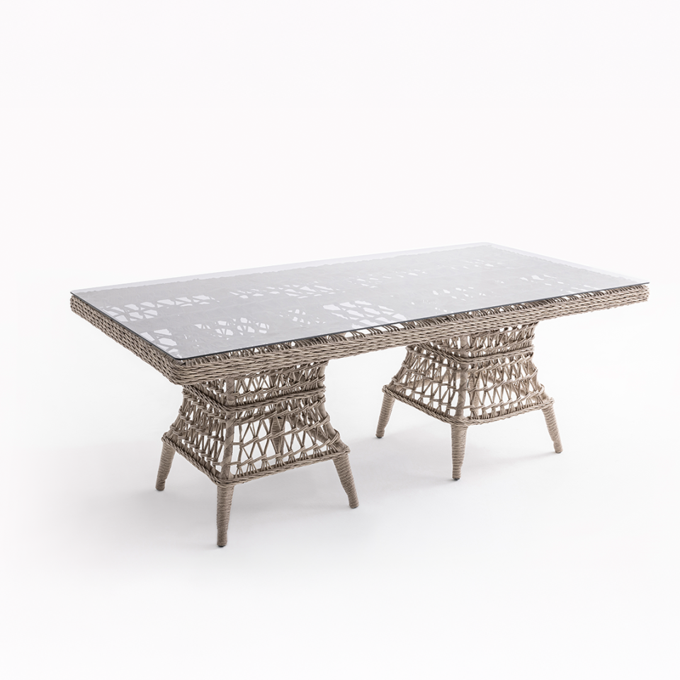 Ecolux OSLO Bahçe Balkon Rattan Masa Takımı