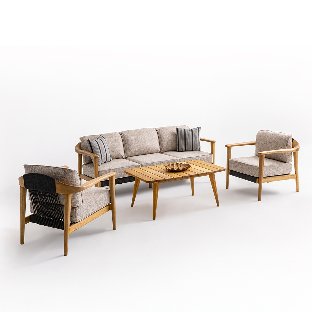 Ecolux APOLLO Bahçe Balkon Ahşap Oturma Grubu