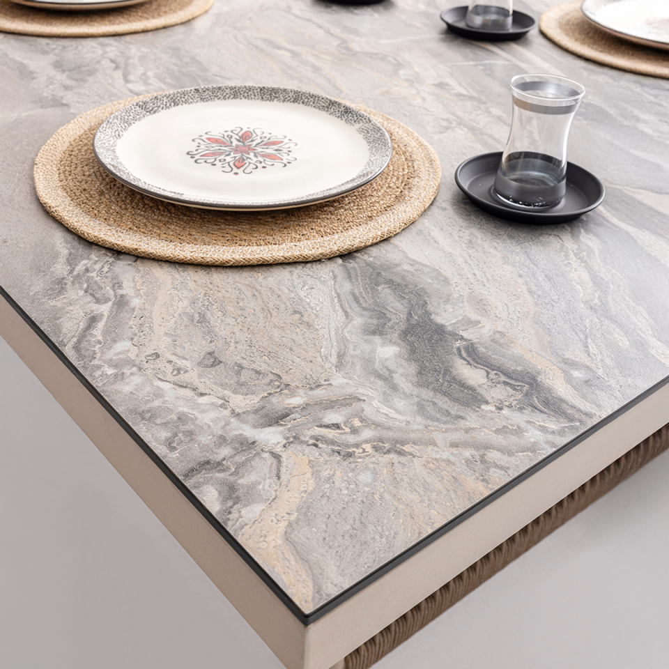 Ecolux LYON Alüminyum Köşe Bahçe Balkon Oturma Grubu