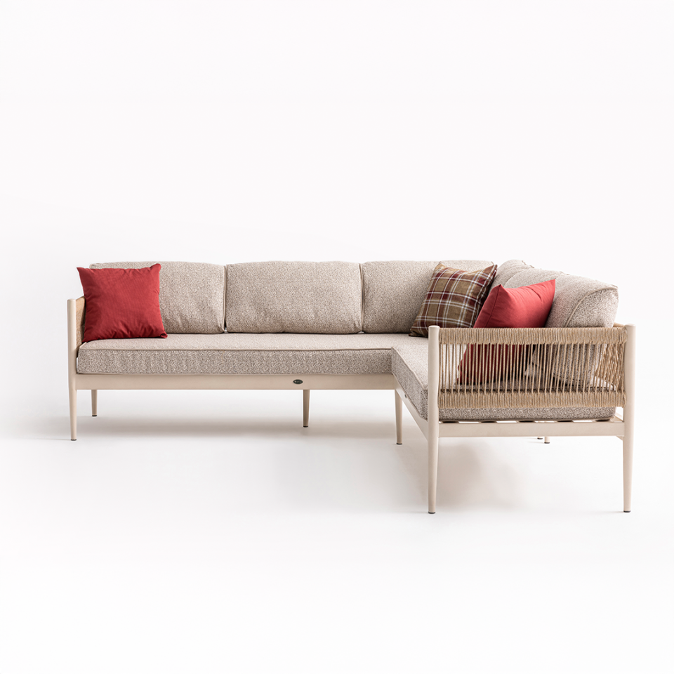 Ecolux LYON Alüminyum Köşe Bahçe Balkon Oturma Grubu