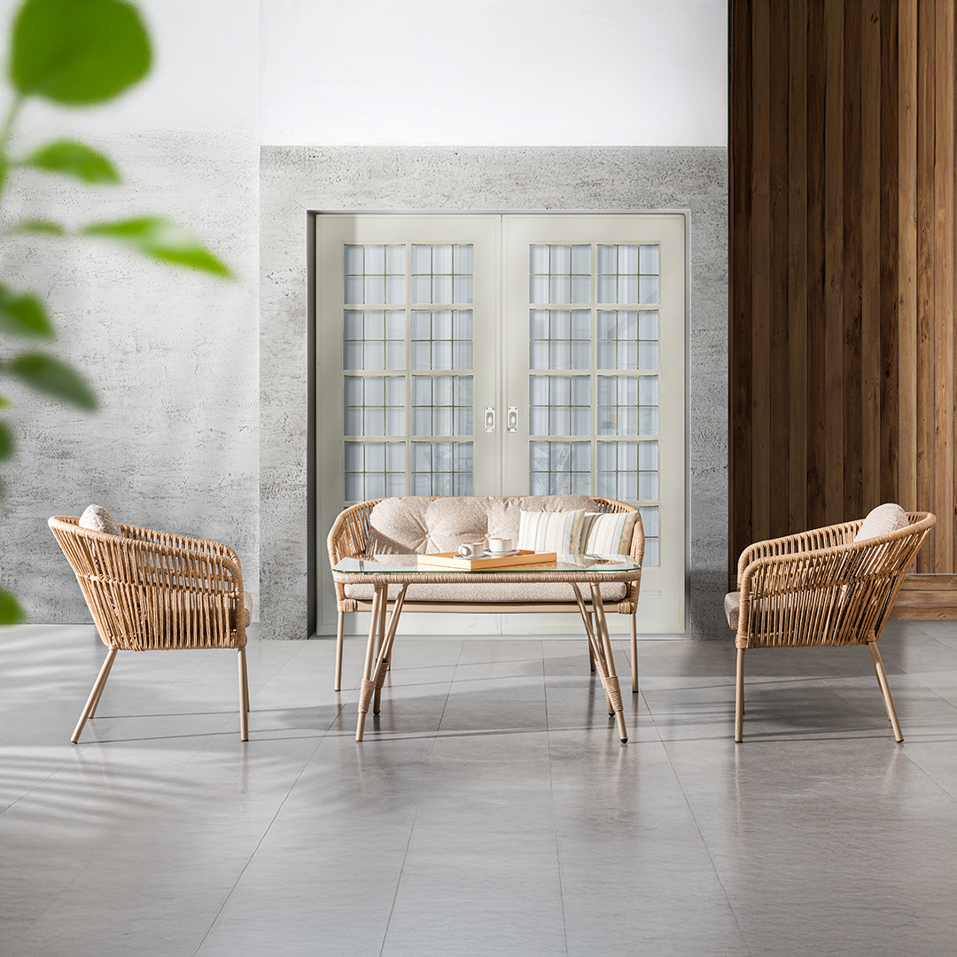 Ecolux STAR Alüminyum 2-1-1 Bahçe Balkon Oturma Grubu