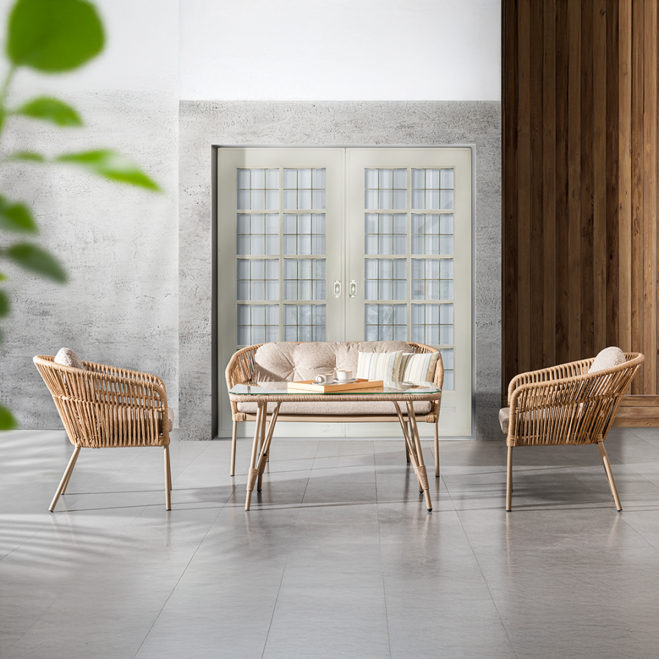 Ecolux STAR Alüminyum 2-1-1 Bahçe Balkon Oturma Grubu