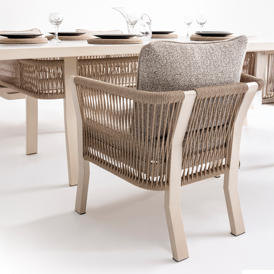 Ecolux FLORENCE Alüminyum HPL Tablalı Masa Takımı