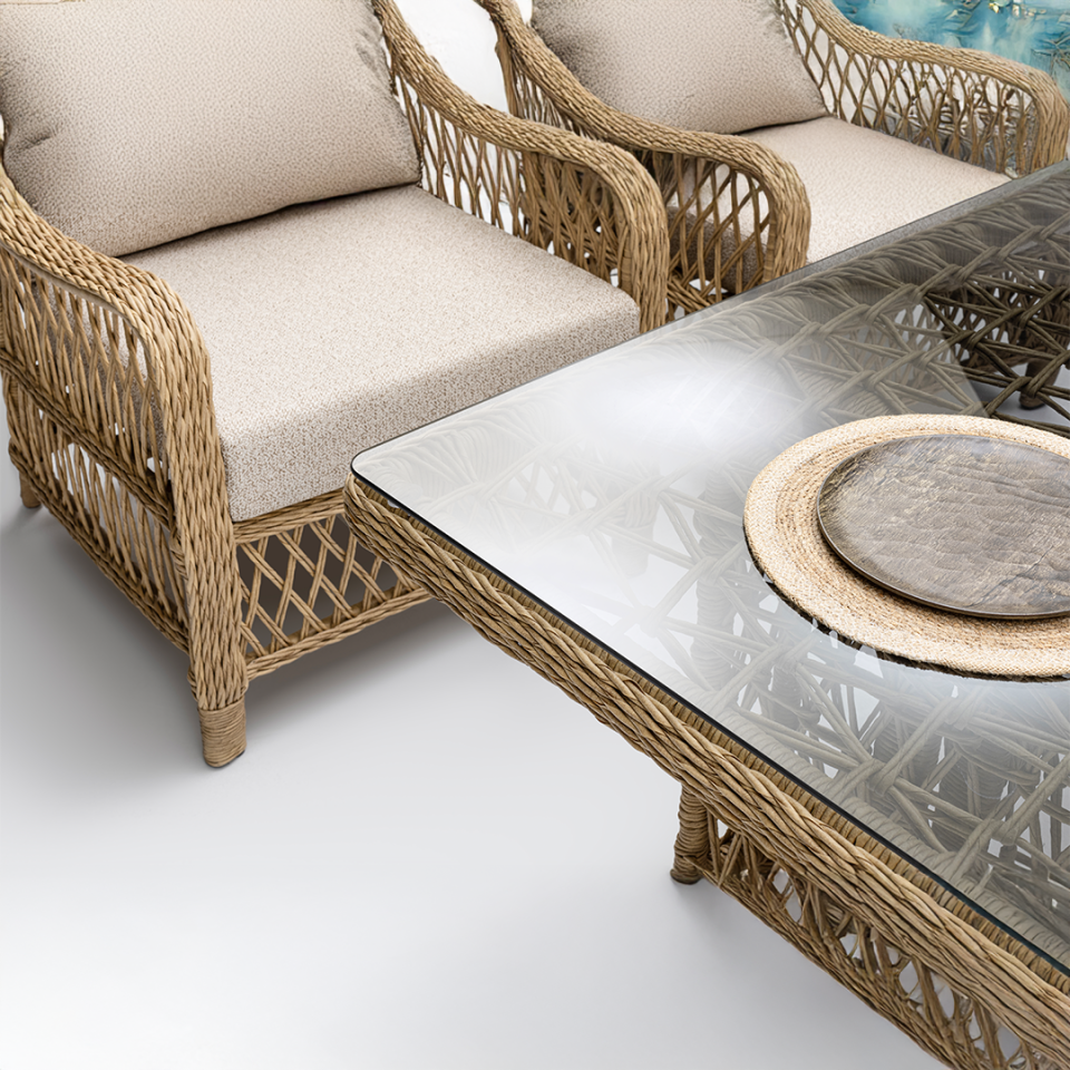 Ecolux MADEO Rattan Bahçe Balkon Oturma Grubu