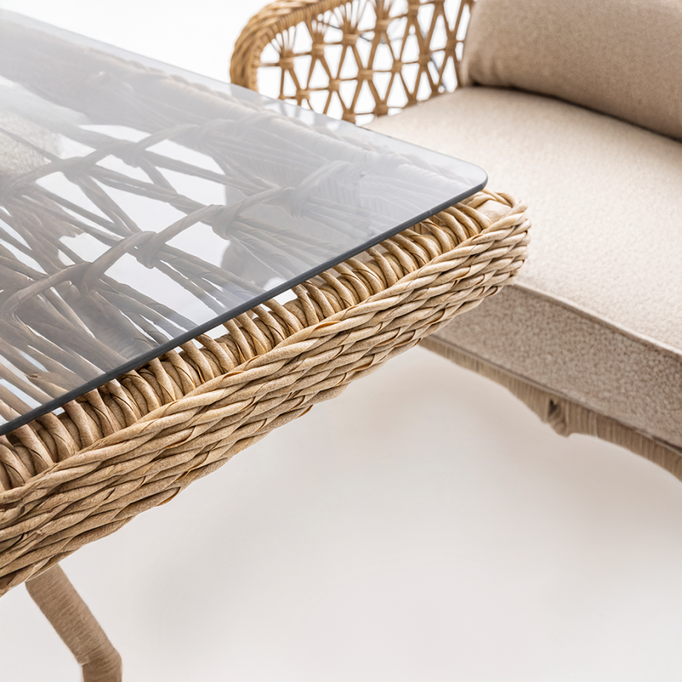 Ecolux PETRA Rattan Bahçe Balkon Oturma Grubu