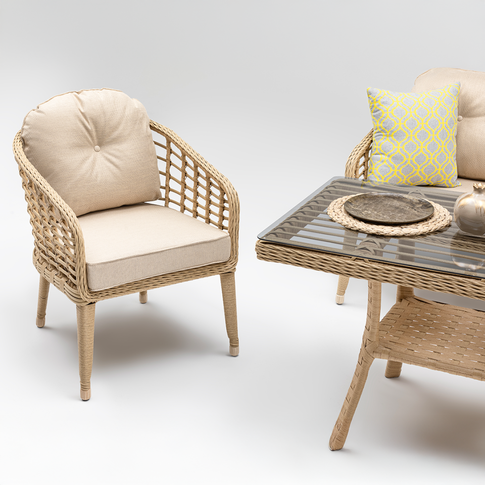 Ecolux RODOS 2-1-1 Rattan Bahçe Balkon Oturma Grubu