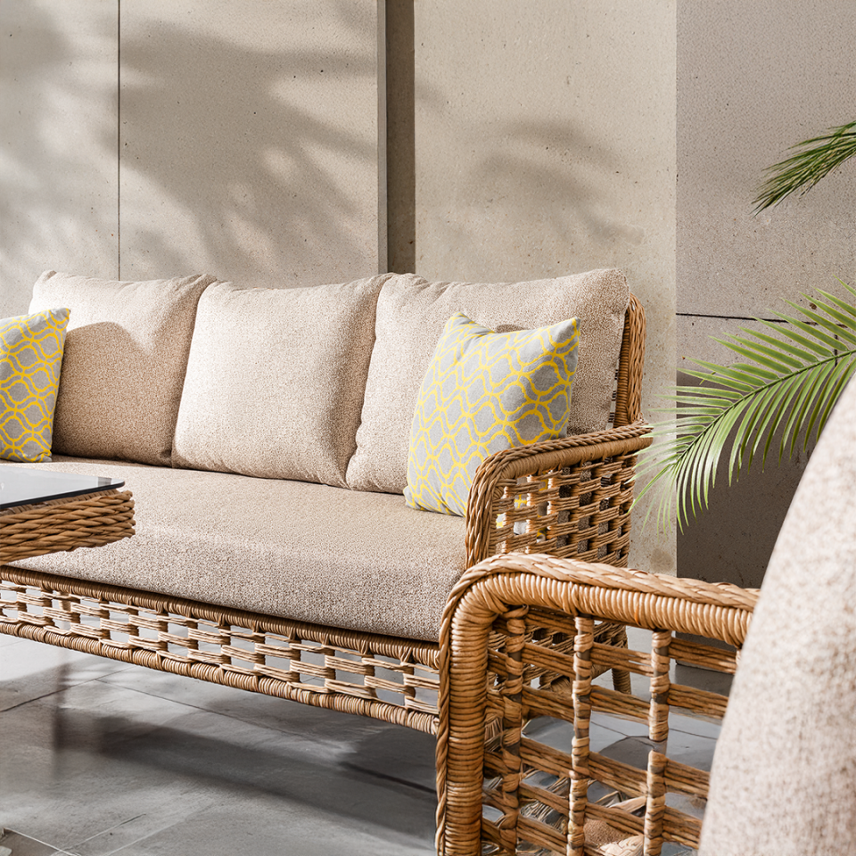 Ecolux TRUVA 3-1-1 Rattan Bahçe Balkon Oturma Grubu