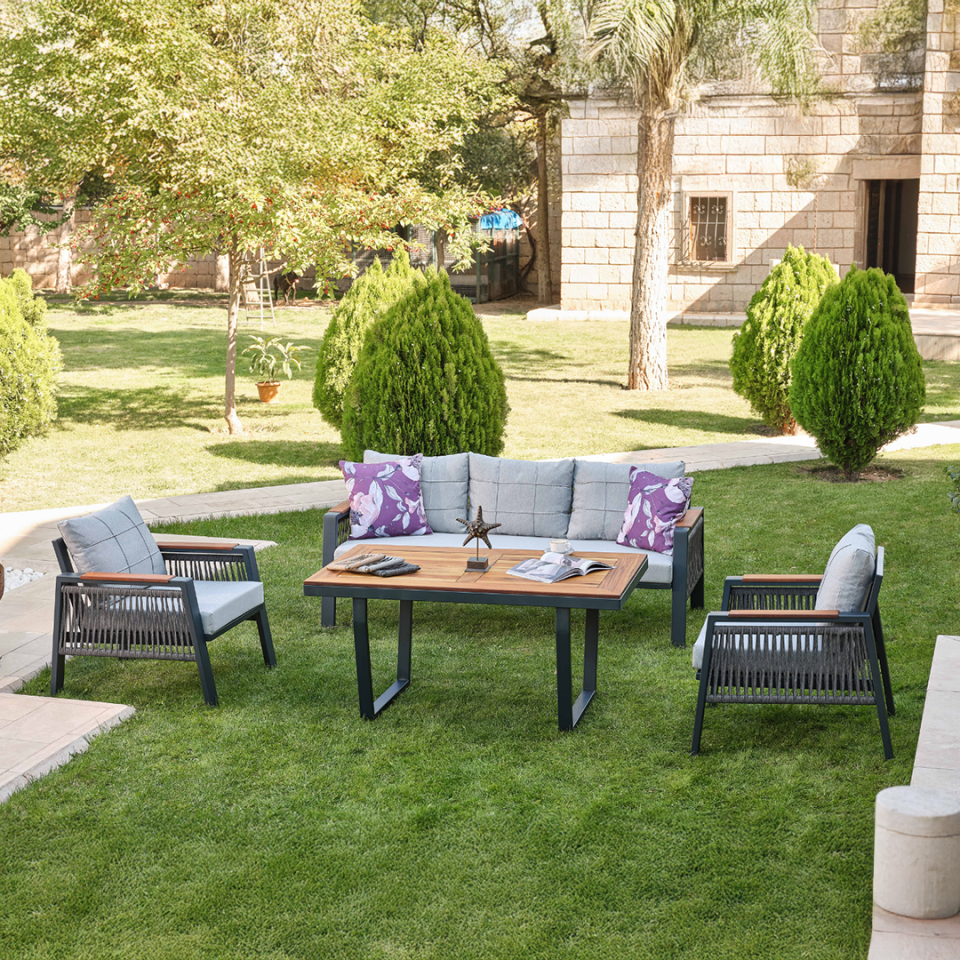 Ecolux EFES PLUS 3-1-1 Alüminyum Bahçe Balkon Oturma Grubu