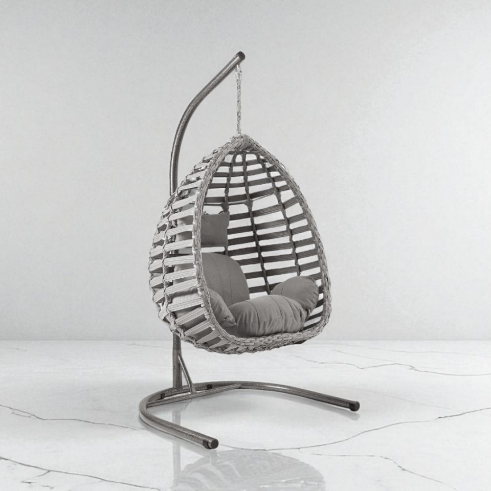 Ecolux GÜMBET Rattan Bahçe Balkon Salıncak