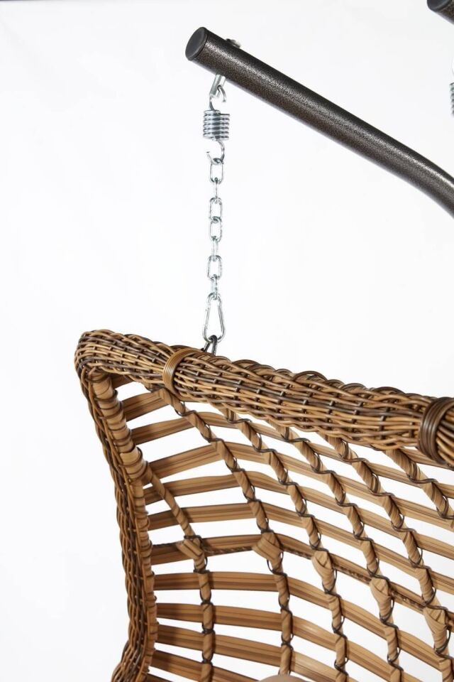 Ecolux Capri JUNDA Rattan 2 li Bahçe Balkon Salıncak