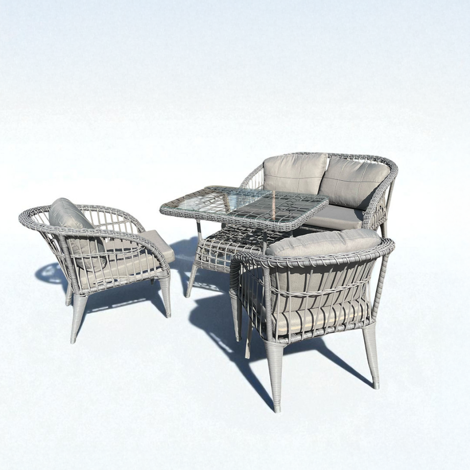 Adl Ecolux PETRA 2-1-1 Bahçe Balkon Rattan Oturma Grubu