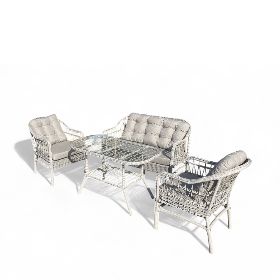 Adl Ecolux ZETA 2-1-1 Bahçe Balkon Rattan Oturma Grubu