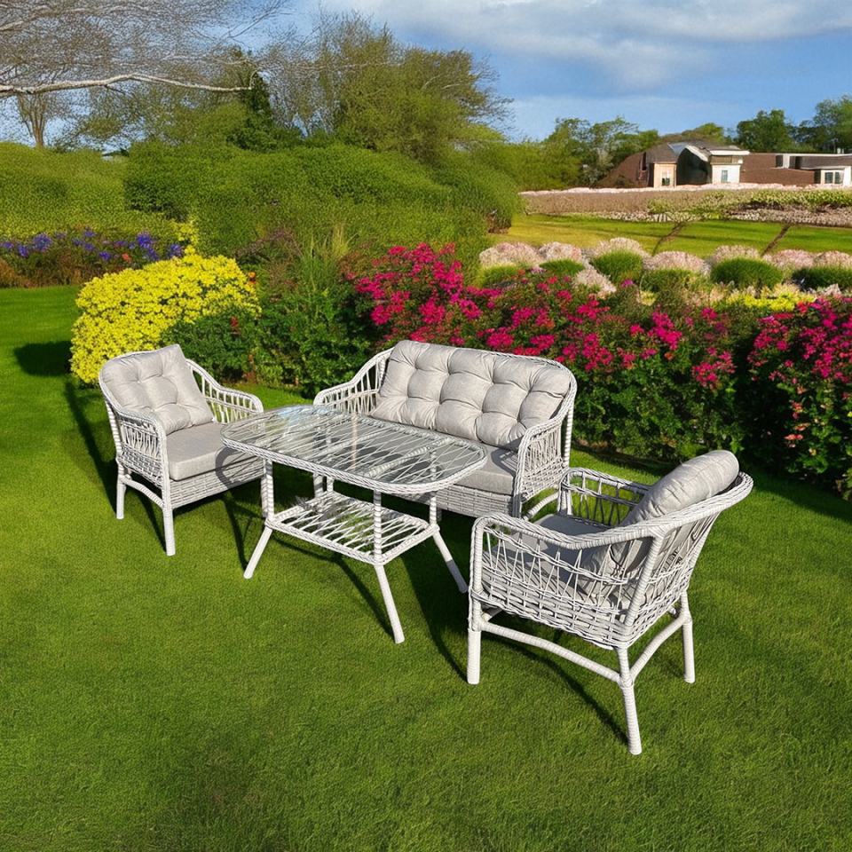 Adl Ecolux ZETA 2-1-1 Bahçe Balkon Rattan Oturma Grubu