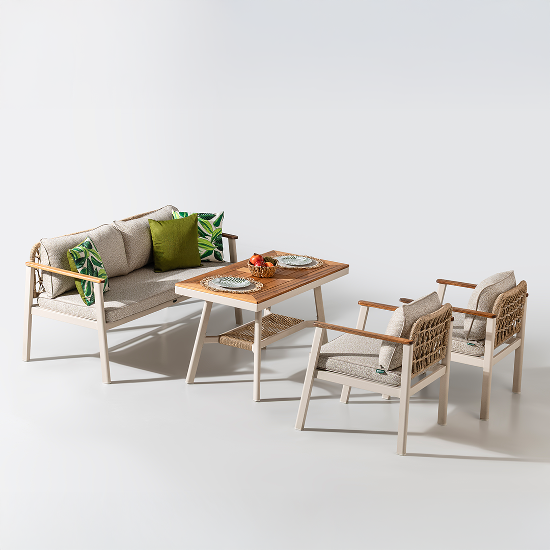 Ecolux ONYX MIDI 3-1-1 Alüminyum Bahçe Balkon Oturma Grubu